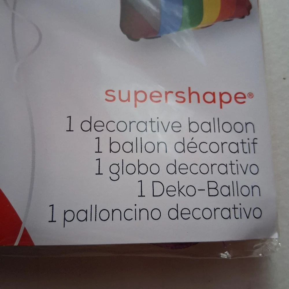 Bundle Of 5 Supershape Rainbow Balloons